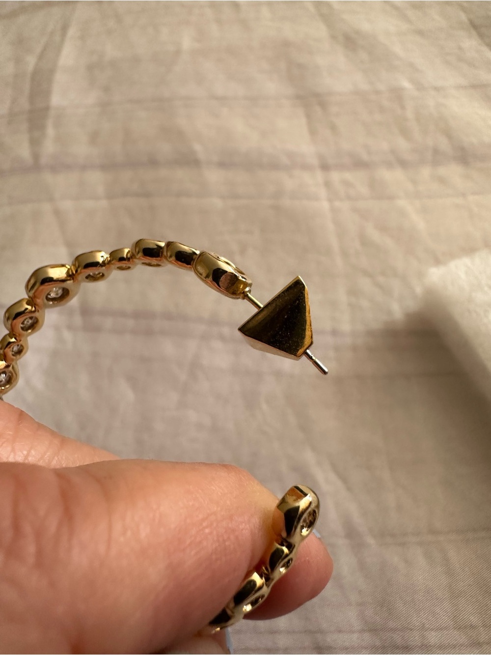 Alexis Bittar Gold Beaded Hoop Earrings - Picture 12 of 13